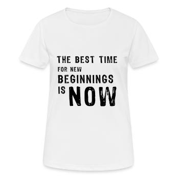 Printemps Sentiment de printemps Nouveau cadeau de début - T-shirt respirant Femme - blanc - Devant - AI Model Female 172 dark (172cm)
