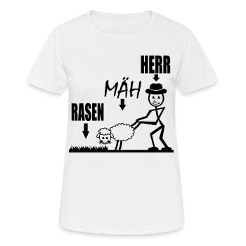 Hobbygärtner mäht Rasen Rasen Mäh Herr Rasenmäher - Frauen T-Shirt atmungsaktiv - Weiß - Vorne - AI Model Female 172 dark (172cm)