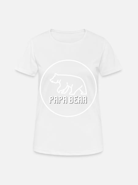 Papa Bear Bear Proud Daddy Proud Father's Day - Women's Breathable T-Shirt - white