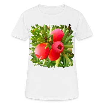 L’if est un conifère natif toxique - T-shirt respirant Femme - blanc - Devant - AI Model Female 172 dark (172cm)