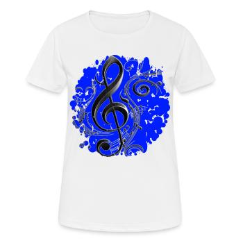 La clef fait partie de la notation musicale - T-shirt respirant Femme - blanc - Devant - AI Model Female 172 dark (172cm)