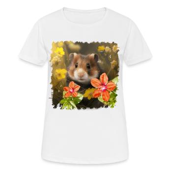 Européen Européen Les hamsters européens sont menacés - T-shirt respirant Femme - blanc - Devant - AI Model Female 172 dark (172cm)