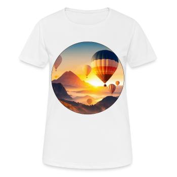 Ballooning means freedom and a thirst for adventure - Women's Breathable T-Shirt - white - Front - AI Model Female 172 dark (172cm)