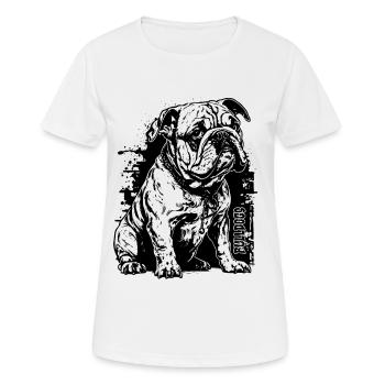 Bulldogs Bulldogge Bild Bulldogge Graffiti - Frauen T-Shirt atmungsaktiv - Weiß - Vorne - AI Model Female 172 dark (172cm)