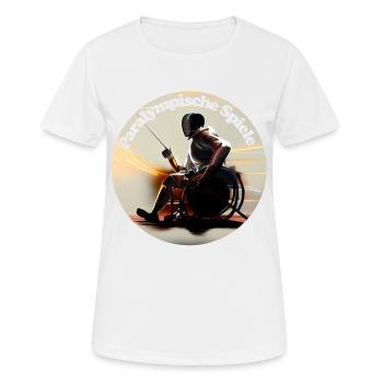 Les Jeux paralympiques ont lieu tous les quatre ans - T-shirt respirant Femme - blanc - Devant - AI Model Female 172 dark (172cm)