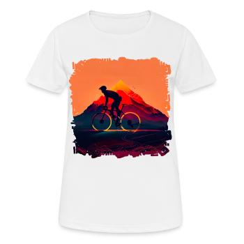Le cyclisme sur route est un sport exigeant - T-shirt respirant Femme - blanc - Devant - AI Model Female 172 dark (172cm)