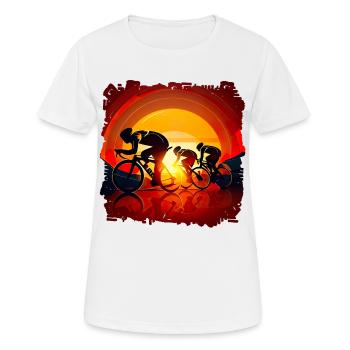 Le cyclisme sur route est un sport pénible - T-shirt respirant Femme - blanc - Devant - AI Model Female 172 dark (172cm)
