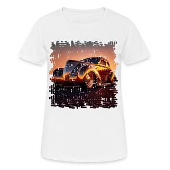 Beschleunigungsrennen oder Drag Racing - Frauen T-Shirt atmungsaktiv - Weiß - Vorne - AI Model Female 172 dark (172cm)