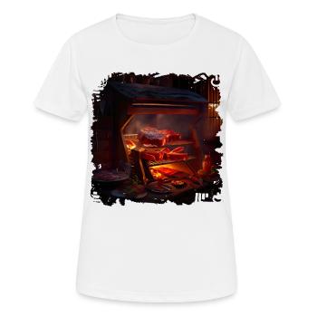 Quand je grille, j’ai des envies de viande - T-shirt respirant Femme - blanc - Devant - AI Model Female 172 dark (172cm)
