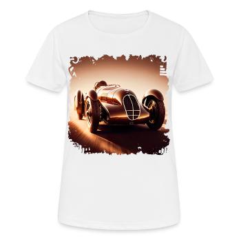 Classic Autorennen ist ein aufregendes Erlebnis - Frauen T-Shirt atmungsaktiv - Weiß - Vorne - AI Model Female 172 dark (172cm)