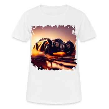 Oldtimer-Rennen sind eine einzigartige Erfahrung - Frauen T-Shirt atmungsaktiv - Weiß - Vorne - AI Model Female 172 dark (172cm)
