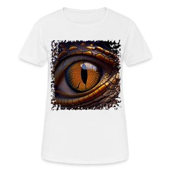 La photographie de l’iris, c’est de la macrophotographie - T-shirt respirant Femme - blanc - Devant - AI Model Female 172 dark (172cm)