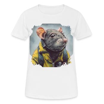 Der Geruchssinn von Ratten ist sehr empfindlich - Frauen T-Shirt atmungsaktiv - Weiß - Vorne - AI Model Female 172 dark (172cm)