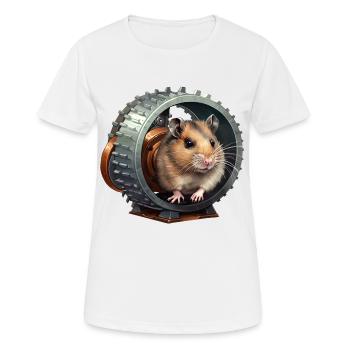 Hamster wheel – proposal for the energy transition - Women's Breathable T-Shirt - white - Front - AI Model Female 172 dark (172cm)