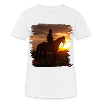 Reiten ist eine alte Tradition - Frauen T-Shirt atmungsaktiv - Weiß - Vorne - AI Model Female 172 dark (172cm)