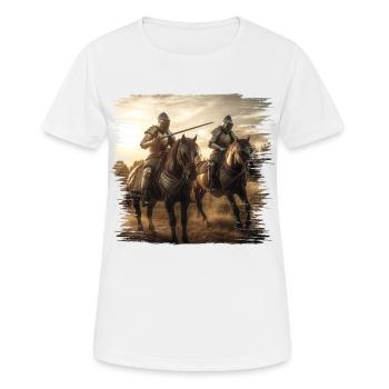 Knights show their skills in battle - Women's Breathable T-Shirt - white - Front - AI Model Female 172 dark (172cm)