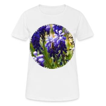 The scent of hyacinths magically attracts bees - Women's Breathable T-Shirt - white - Front - AI Model Female 172 dark (172cm)