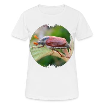 Der Maikäfer ist ein auffälliger Geselle - Frauen T-Shirt atmungsaktiv - Weiß - Vorne - AI Model Female 172 dark (172cm)