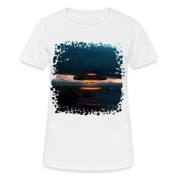 The search for UFOs continues - Women's Breathable T-Shirt - white - Front - AI Model Female 172 dark (172cm)