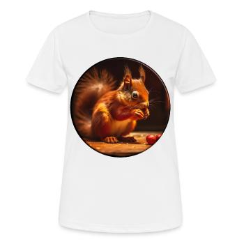 Squirrels are cuddly rodents - Women's Breathable T-Shirt - white - Front - AI Model Female 172 dark (172cm)