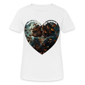 Papillons dans l’estomac est une figure de style - T-shirt respirant Femme - blanc - Devant - AI Model Female 172 dark (172cm)