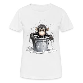 Monkey seeks cooling - Women's Breathable T-Shirt - white - Front - AI Model Female 172 dark (172cm)