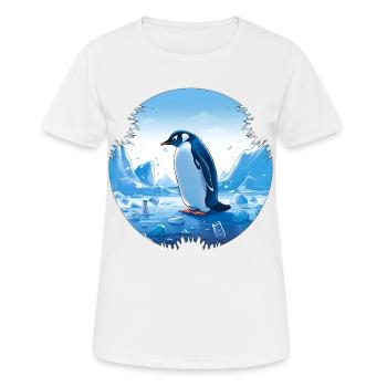 Penguin in the middle of plastic waste - Women's Breathable T-Shirt - white - Front - AI Model Female 172 dark (172cm)