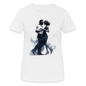 La danse combine musique, mouvement et émotions - T-shirt respirant Femme - blanc - Devant - AI Model Female 172 dark (172cm)