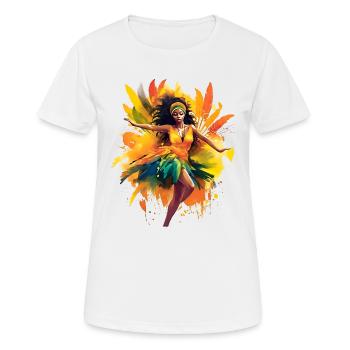 Le carnaval de Rio de Janeiro est largement connu - T-shirt respirant Femme - blanc - Devant - AI Model Female 172 dark (172cm)