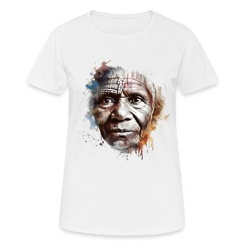Aborigènes, le peuple indigène d’Australie - T-shirt respirant Femme - blanc - Devant - AI Model Female 172 dark (172cm)