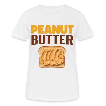 Pâte d’arachide - T-shirt respirant Femme - blanc - Devant - AI Model Female 172 dark (172cm)