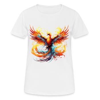Phénix, Phénix, Feu, Flammes, Oiseau, Mythologie - T-shirt respirant Femme - blanc - Devant - AI Model Female 172 dark (172cm)