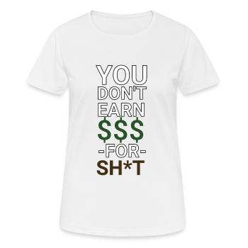 Travailleur autonome | Indépendant en tant qu’entrepreneur - T-shirt respirant Femme - blanc - Devant - AI Model Female 172 dark (172cm)