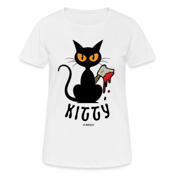 Kitty Axe! - Women's Breathable T-Shirt - white - Front - AI Model Female 172 dark (172cm)