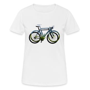 Maillot de course cadeau cycliste vélo de route - T-shirt respirant Femme - blanc - Devant - AI Model Female 172 dark (172cm)