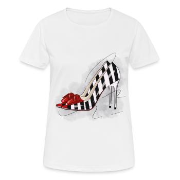 Sexy high heels - Women's Breathable T-Shirt - white - Front - AI Model Female 172 dark (172cm)