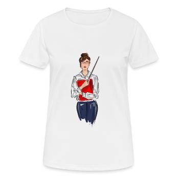 Lehrerin - Frauen T-Shirt atmungsaktiv - Weiß - Vorne - AI Model Female 172 dark (172cm)