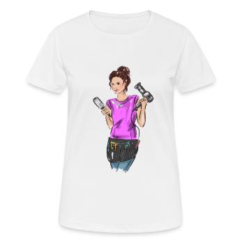 hair stylist - Women's Breathable T-Shirt - white - Front - AI Model Female 172 dark (172cm)
