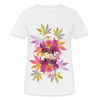 Lotus flowers - Women's Breathable T-Shirt - white - Front - AI Model Female 172 dark (172cm)