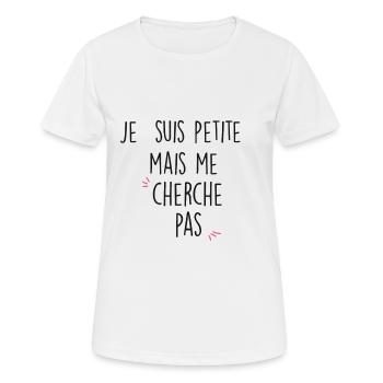 petite - T-shirt respirant Femme - blanc - Devant - AI Model Female 172 dark (172cm)
