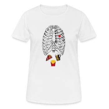 skeleton - Women's Breathable T-Shirt - white - Front - AI Model Female 172 dark (172cm)