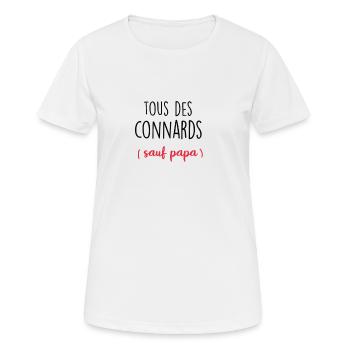 tous des connards - T-shirt respirant Femme - blanc - Devant - AI Model Female 172 dark (172cm)