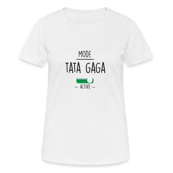 mode tata gaga - T-shirt respirant Femme - blanc - Devant - AI Model Female 172 dark (172cm)