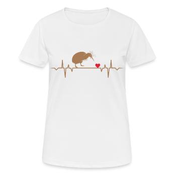 kiwi neuseeland down under australien herzschlag - Frauen T-Shirt atmungsaktiv - Weiß - Vorne - AI Model Female 172 dark (172cm)