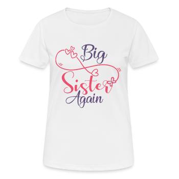 je vais de nouveau grand frère soeur bébé big - T-shirt respirant Femme - blanc - Devant - AI Model Female 172 dark (172cm)