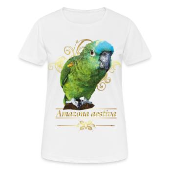 Amazone à front bleu - T-shirt respirant Femme - blanc - Devant - AI Model Female 172 dark (172cm)