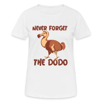 never forget the dodo does not forget dodo bird - Women's Breathable T-Shirt - white - Front - AI Model Female 172 dark (172cm)
