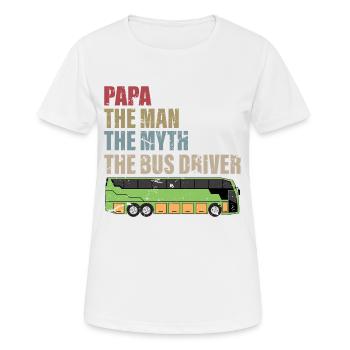bus papa busfahrer reise herzschlag reisen urlaub - Frauen T-Shirt atmungsaktiv - Weiß - Vorne - AI Model Female 172 dark (172cm)