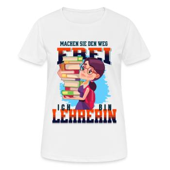 Lehrerin im Stress - Frauen T-Shirt atmungsaktiv - Weiß - Vorne - AI Model Female 172 dark (172cm)