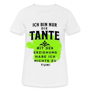 Tante und Erziehung - Frauen T-Shirt atmungsaktiv - Weiß - Vorne - AI Model Female 172 dark (172cm)